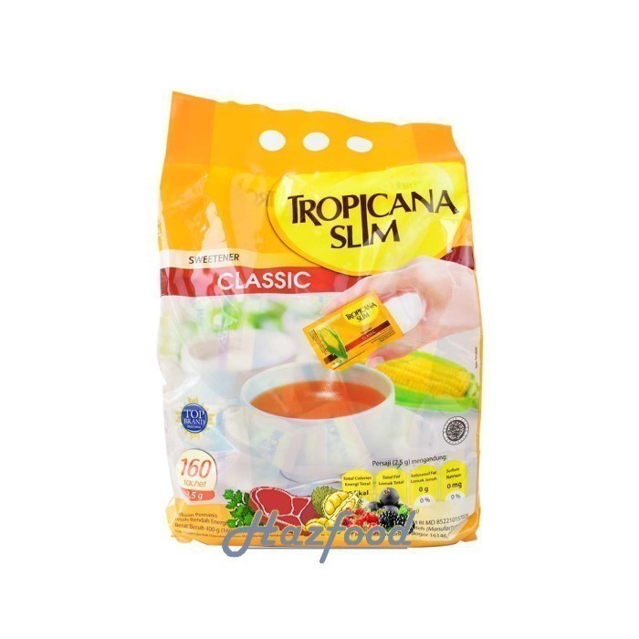 

TROPICANA SLIM SWEETENER CLASSIC 160 PCS × 2.5 GRAM