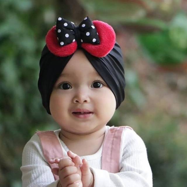 turban / anak / bayi / ciput  /allsize 0-2 tahun/ TURBAN MINI MOUSE