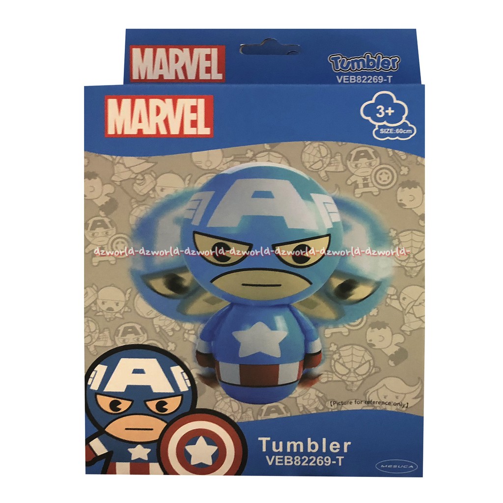 Marvel Tumbler Boneka Balon Tiup Kapten America 60cm Balon Tinju