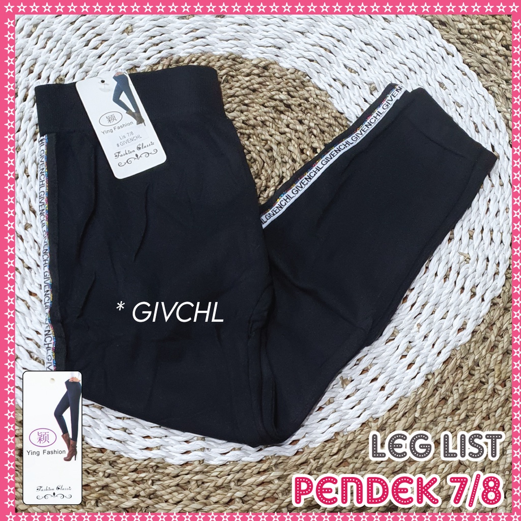 Legging Lis Pendek Wanita / Legging List Pendek import wanita / legging fashion wanita-8