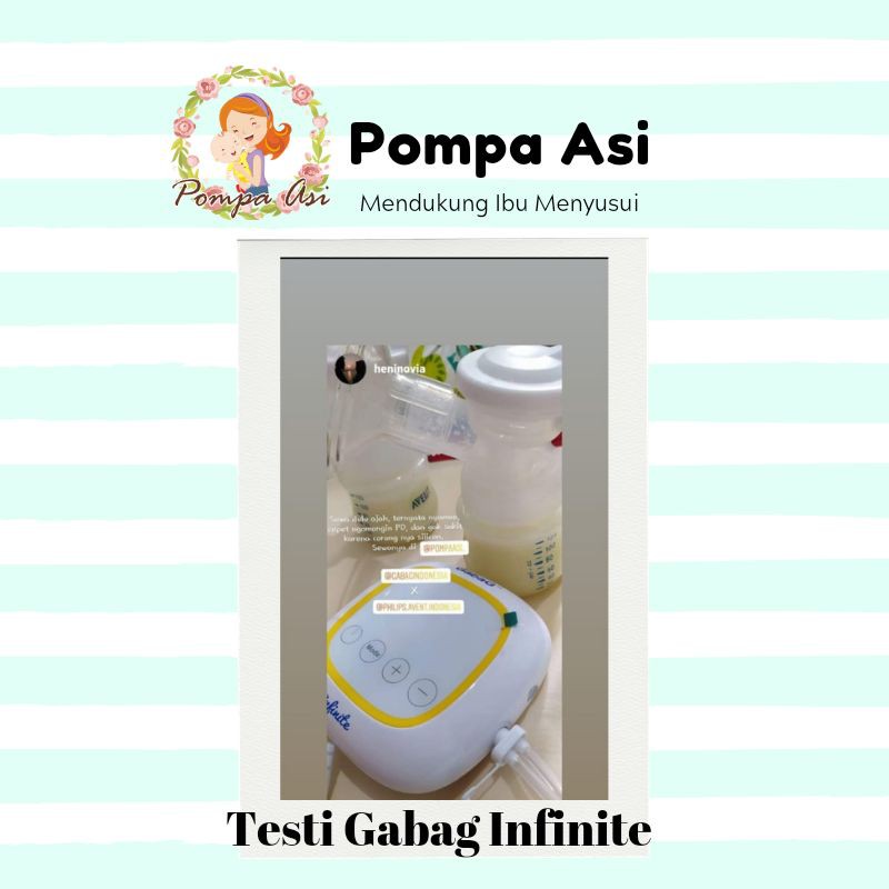 Gabag Infinite Pompa Asi Double Breast Pump Sillicone Perlengkapan Kantong Susu Bayi Terlaris By Mallpompaasi