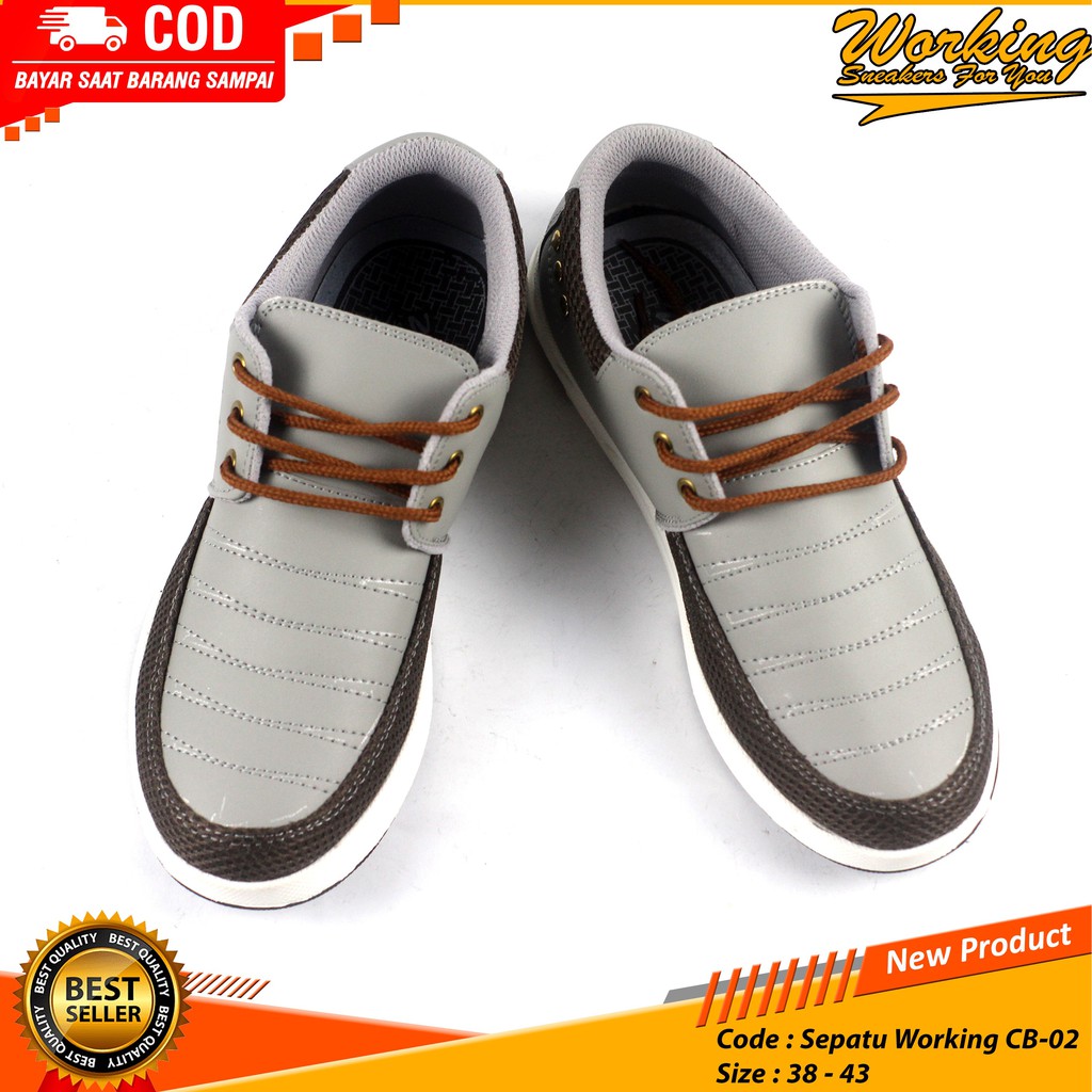 Sepatu Pria Kasual Working CB-02 Sepatu Kulit Original