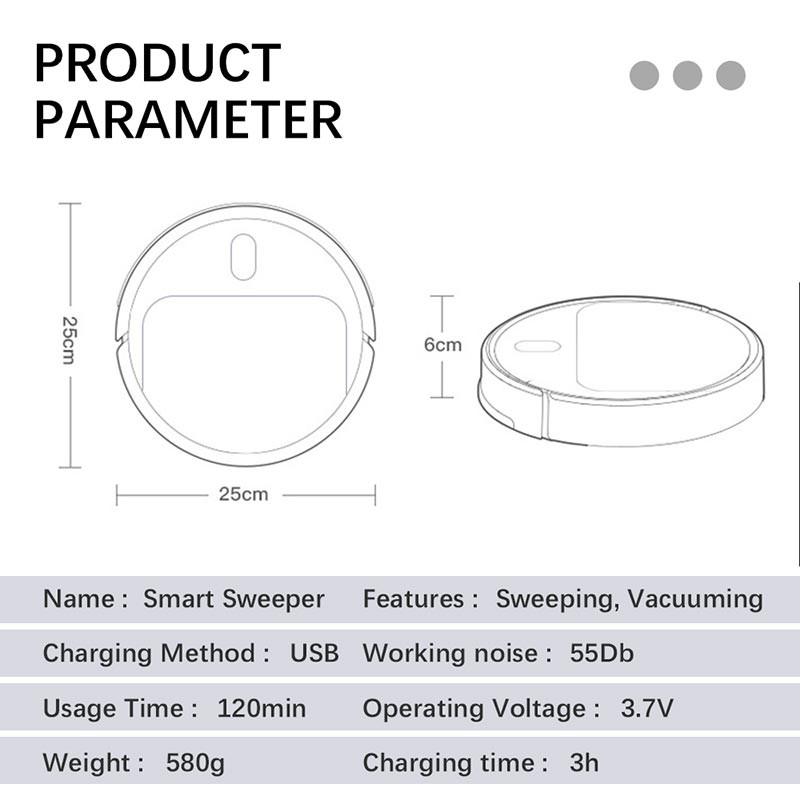 Perfin PFRBVC01 Robot Pembersih Lantai Vacuum Cleaner Sweeping Robot Berikan stiker gratis