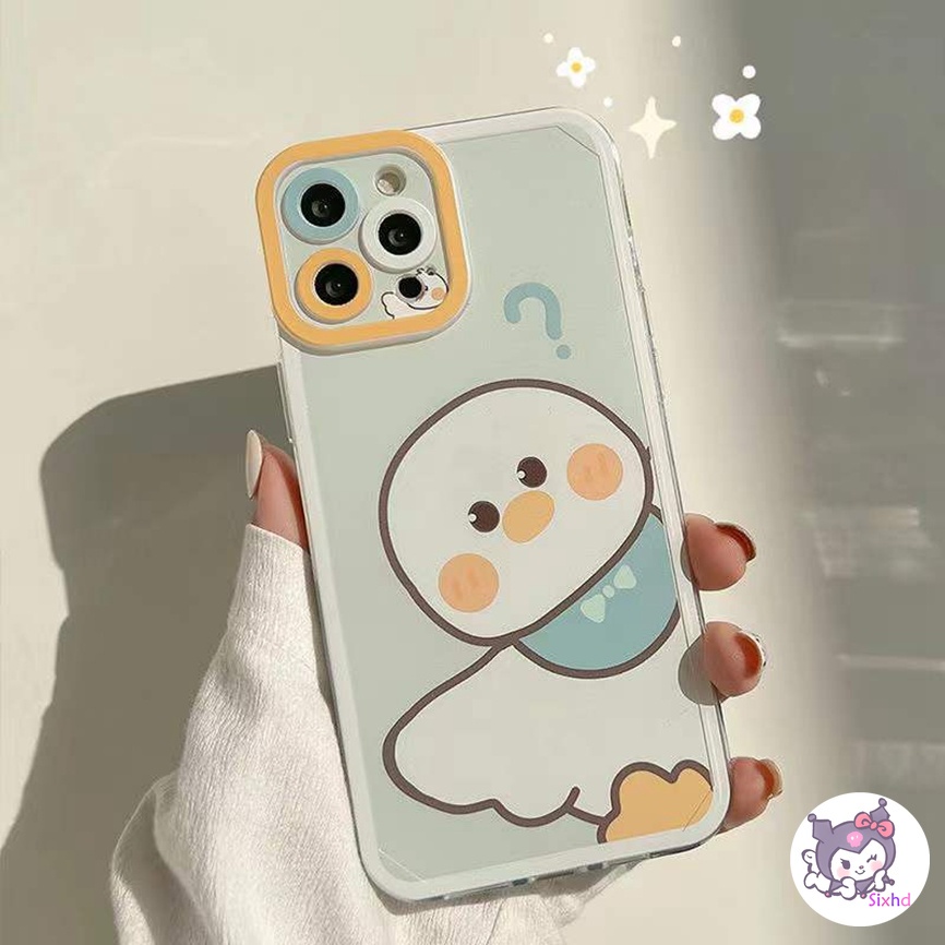 OPPO A78 A17 A17K A57 A96 A76 A74 A54 A16 A15 A15s A3s A5s Reno 8T 8Z 7Z 6Z 5Z 6 5Pro A95 A94 A93 A92 A77 A52 A53 A33 A32 A31 A9 A5 A16e A12 F11 F9 Cartoon Question Mark Duck Case Soft Cover