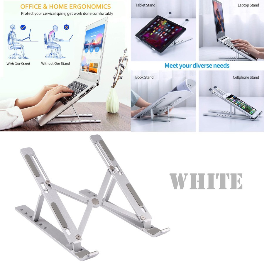 Holder Laptop Stand Macbook Notebook Ipad Dudukan Lipat Laptop PET Stand Lipat