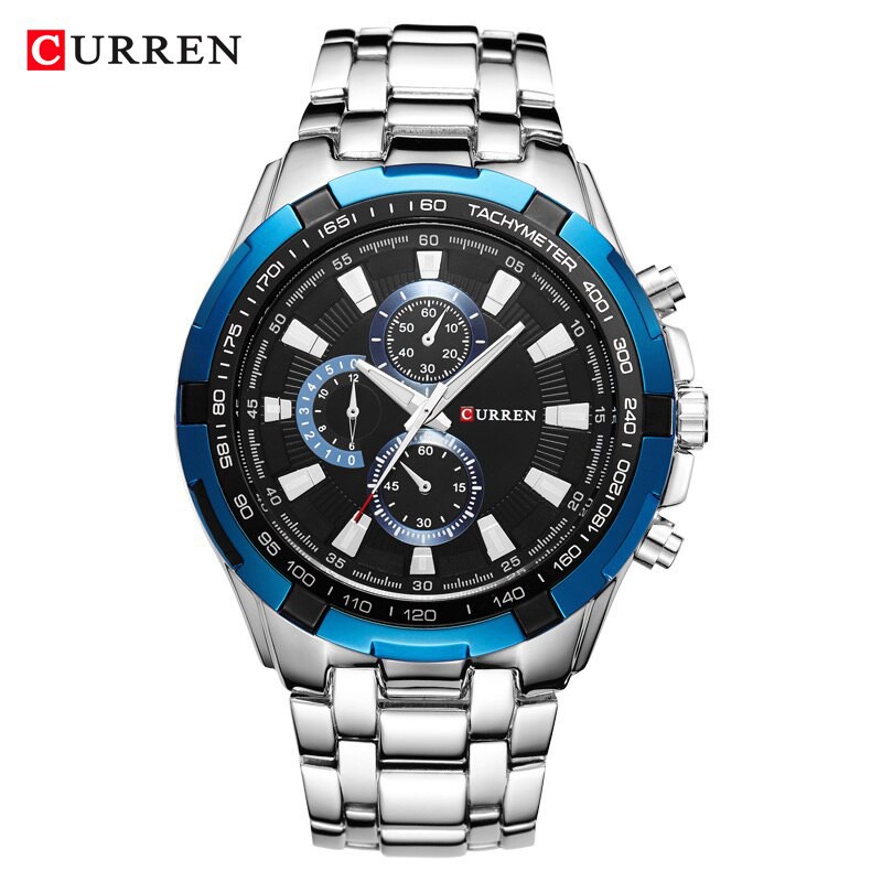 Jam Tangan Pria / Curren 8023 Chronograph tidak aktif / Jam Tangan Stainless Steel Curren Original