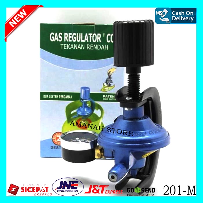 Regulator Destec COM 201-M Regulator Ampere dan Pengaman Tabung Gas