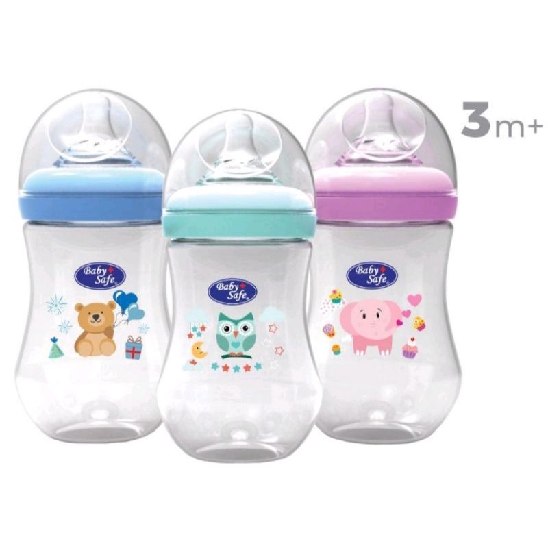 BOTOL SUSU PUTING IBU WIDE NECK BABY SAFE FEEDING BOTTLE 125ML 250ML