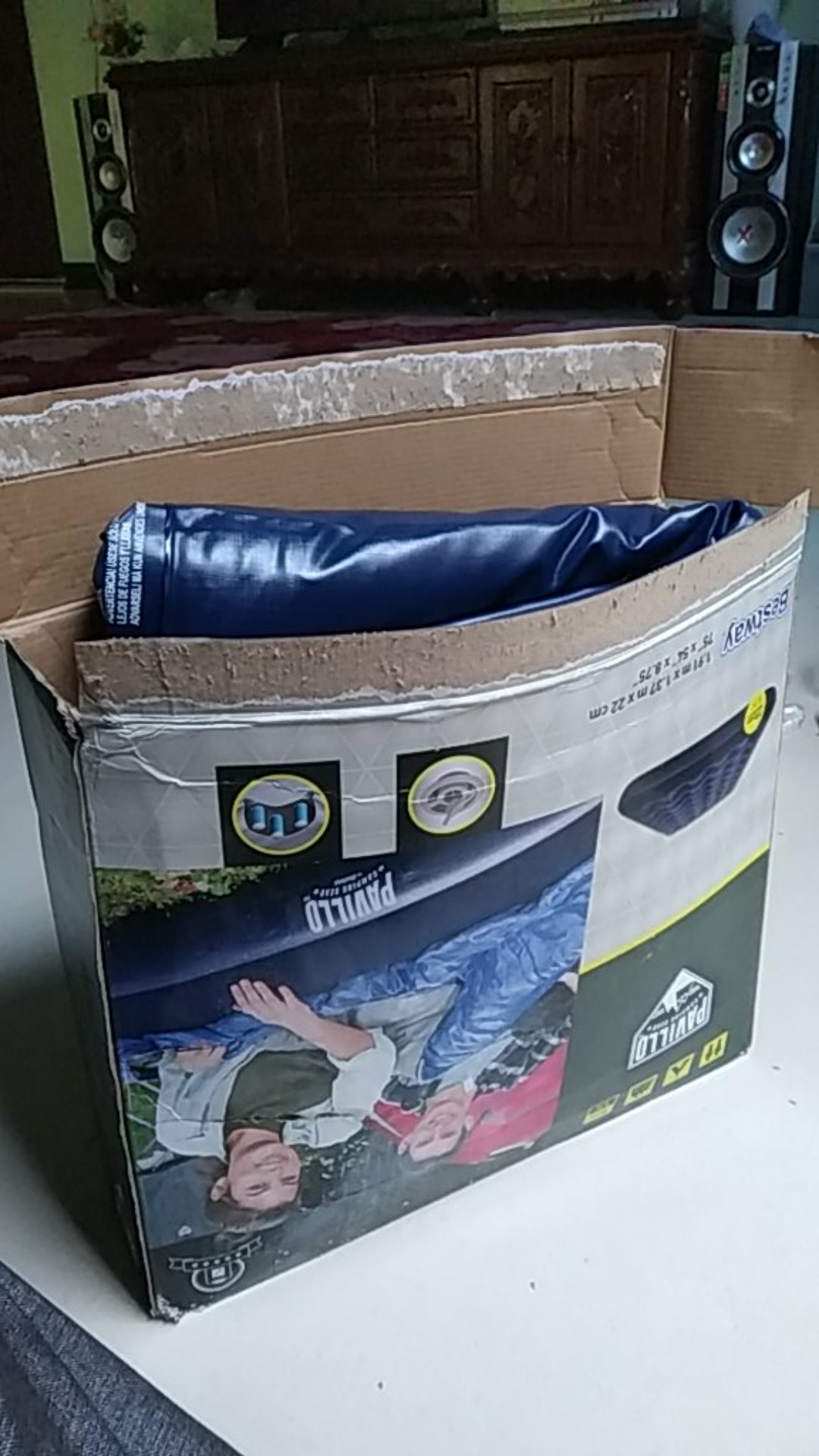 Bestway 67002 Kasur Angin Double Biru [191cm X 137cm] / Air Bed Double