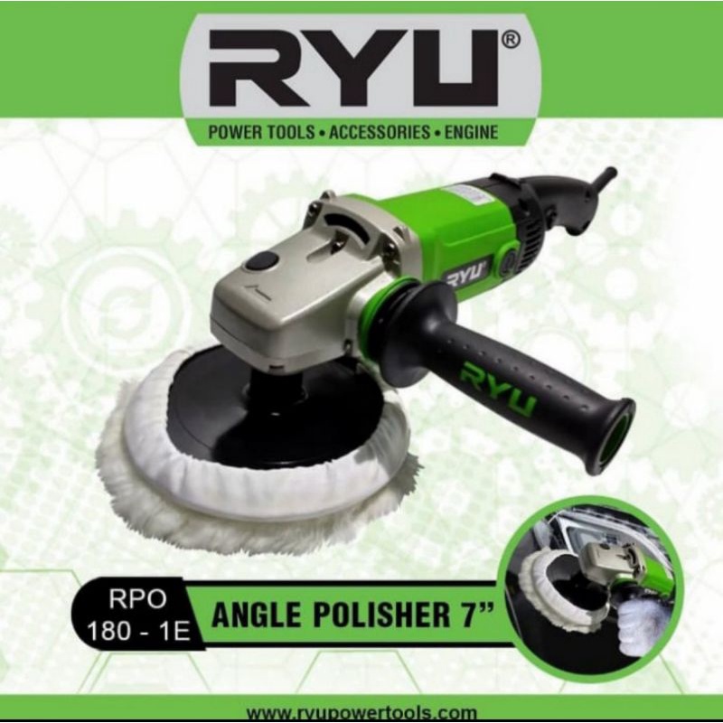 alat Poles Mobil Motor Angle Polisher RYU  7 Inch RPO180-1E