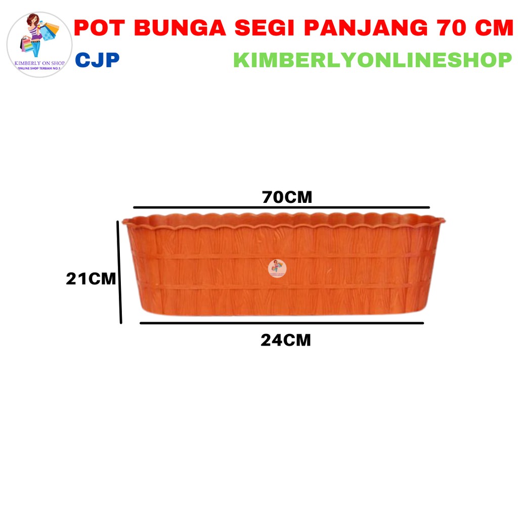 Pot Bunga Persegi Panjang 70cm Khusus Gojek