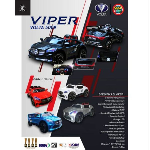 Mainan Anak Mobil Aki SHP Viper Volta 5009