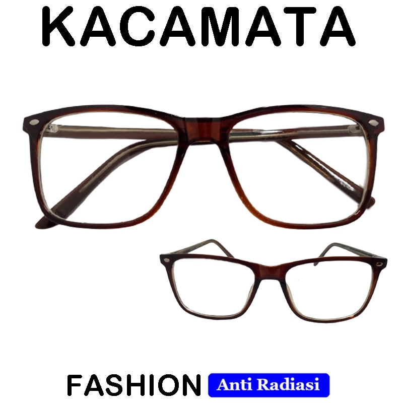 Kacamata Anti Radiasi Komputer Blueray kaca mata Gaya Pria Wanita Kacamata Fashion Terbaru Model Frame Oversize Lensa Transparan Eyeglasses Unisex Lensa Blue Light Blocking