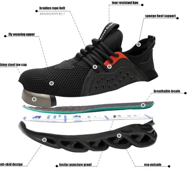 Serbuuuu.. Sepatu Sneaker Safety, ada ukuran big size besar jumbo / 45 / 46 / 47 / 48