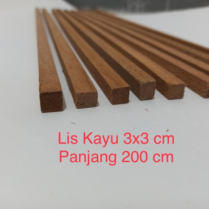 Lis kayu 3x3 cm panjang 200cm