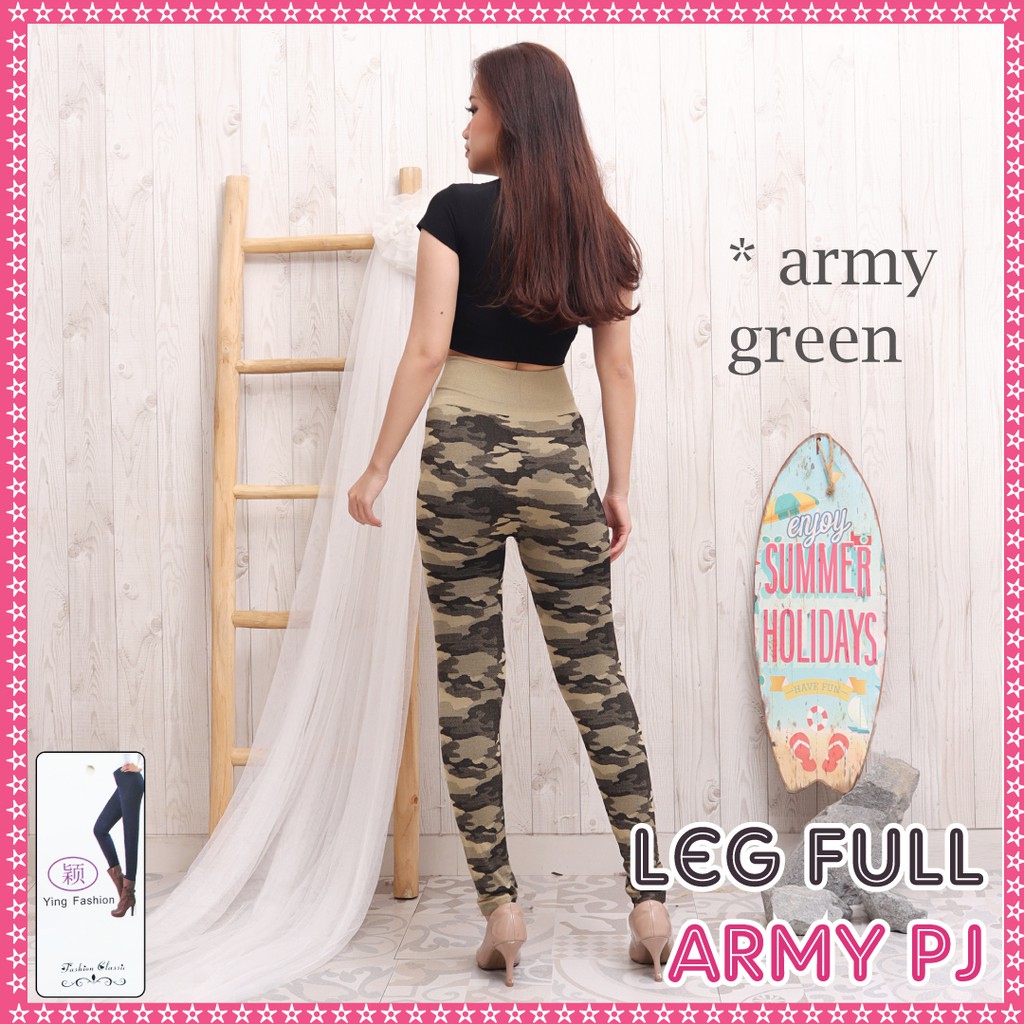 Legging Full Army Panjang / Leging import wanita / legging army panjang / legging jumbo wanita