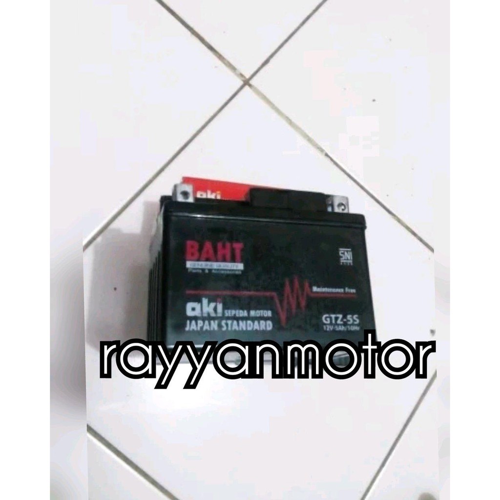Accu Aki Kering Motor BAHT GTZ-5S Japan Standard suku cadang