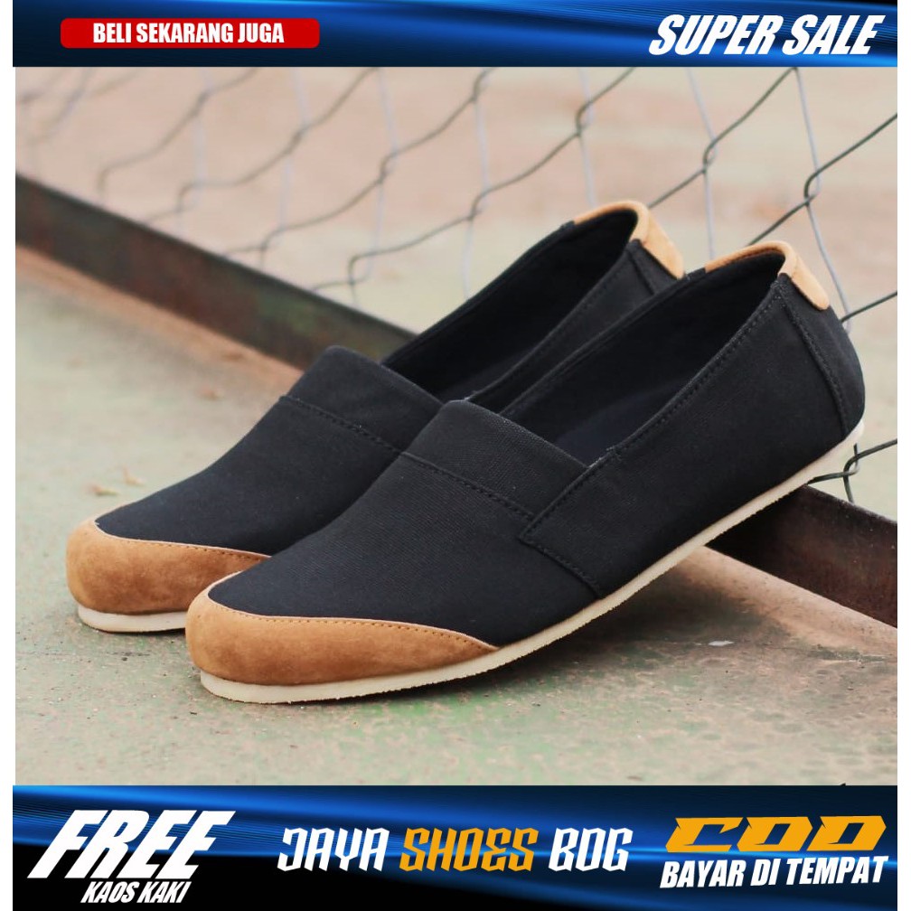 Sepatu Casual Slip On Pria Original Slop Cowok Terbaru Kasual Main Gaya Trendy