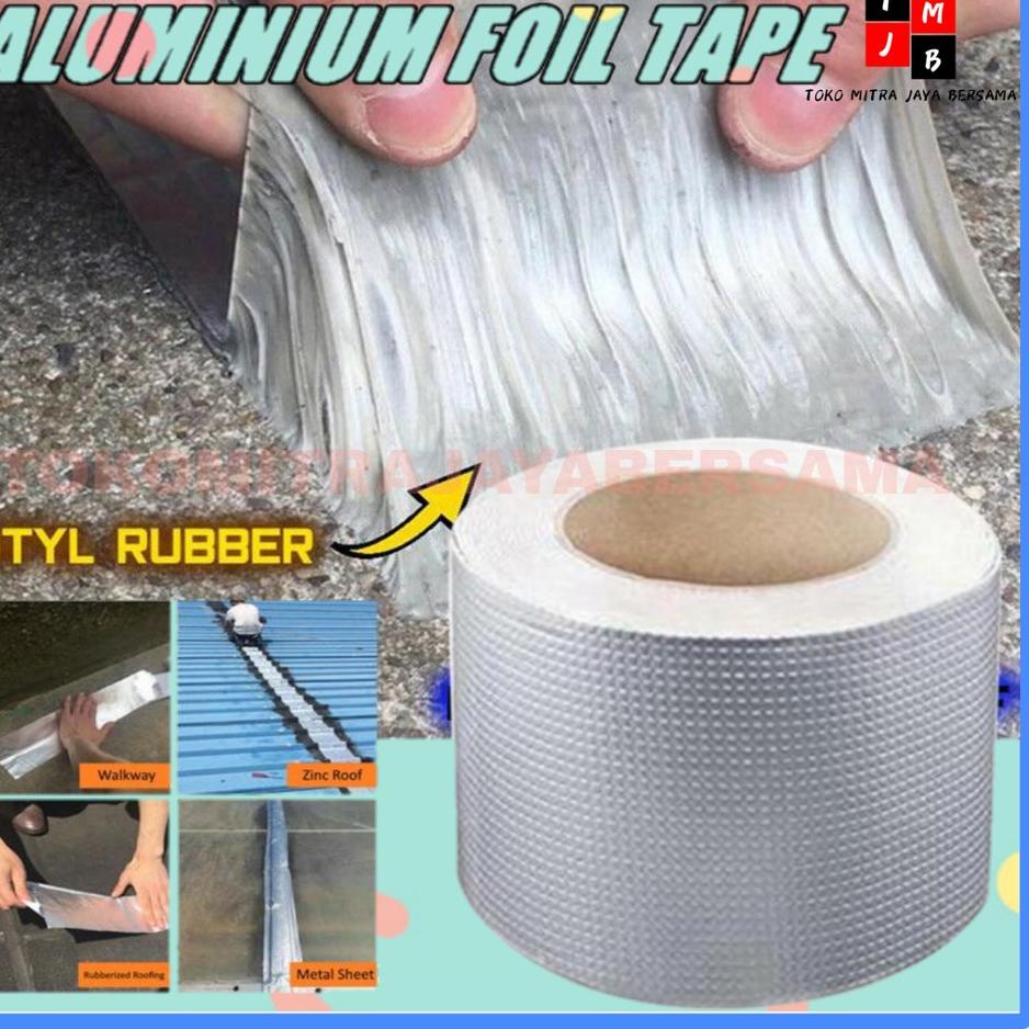 

LAKBAN TAPE ALUMUNIUM FOIL WATERPROOF LEM ANTI BOCOR ATAP 5CM X 3M ANTI PANAS KUAT PEREKAT SUPER
