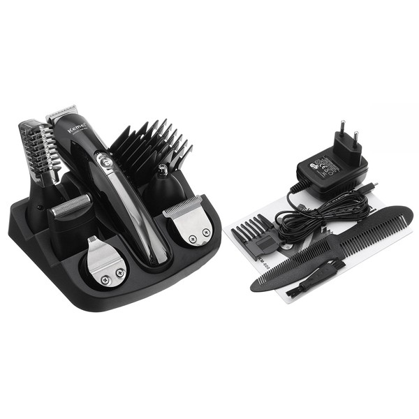 Alat Mesin Cukur Kemei Rechargable 6 in 1 Hair Shaver Razor km 600 exclusive model