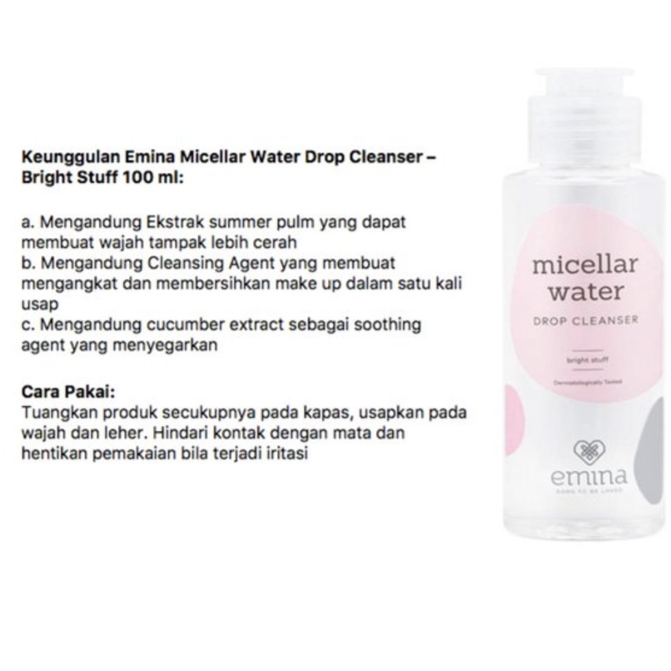 Emina Bright Stuff Micellar Water 100 ML