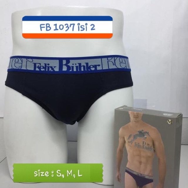 Felix Buhler isi 2pc size S M L Underware / Celana Dalam