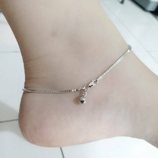 Gelang kaki milano/gelang kaki wanita perhiasan perak 