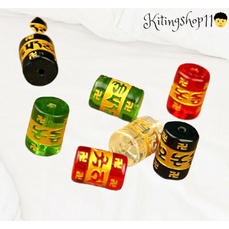 Bahan Gelang  Manik Manik Bahan Gelang Batu Tibet Tabung Mantra 8mm