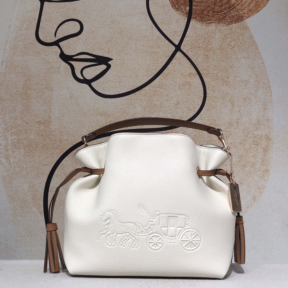 COACH CA164, drawstring shoulder crossbody bag