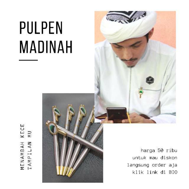 Pulpen madinah pena stainlis