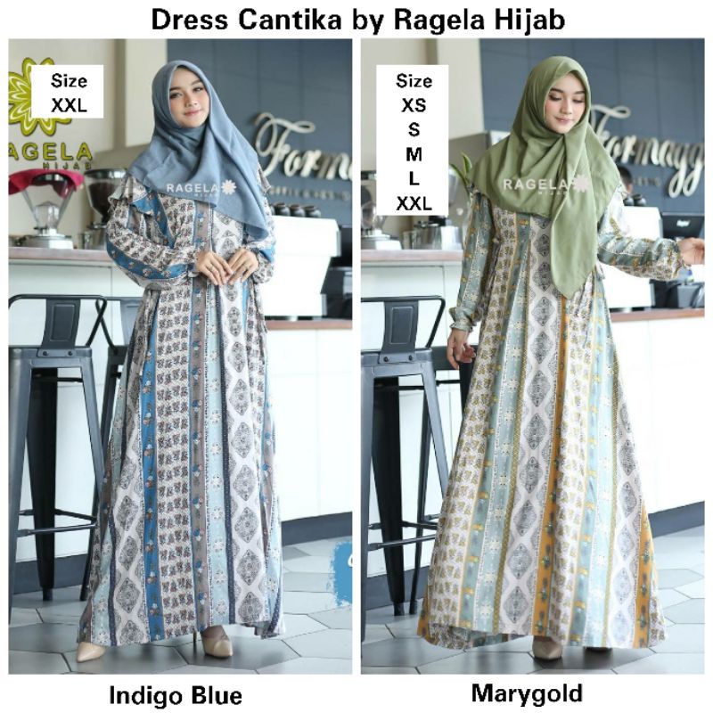 Dress Cantika -Hanya Dress- Gamis Pesta Syari Cantik by Ragela Hijab
