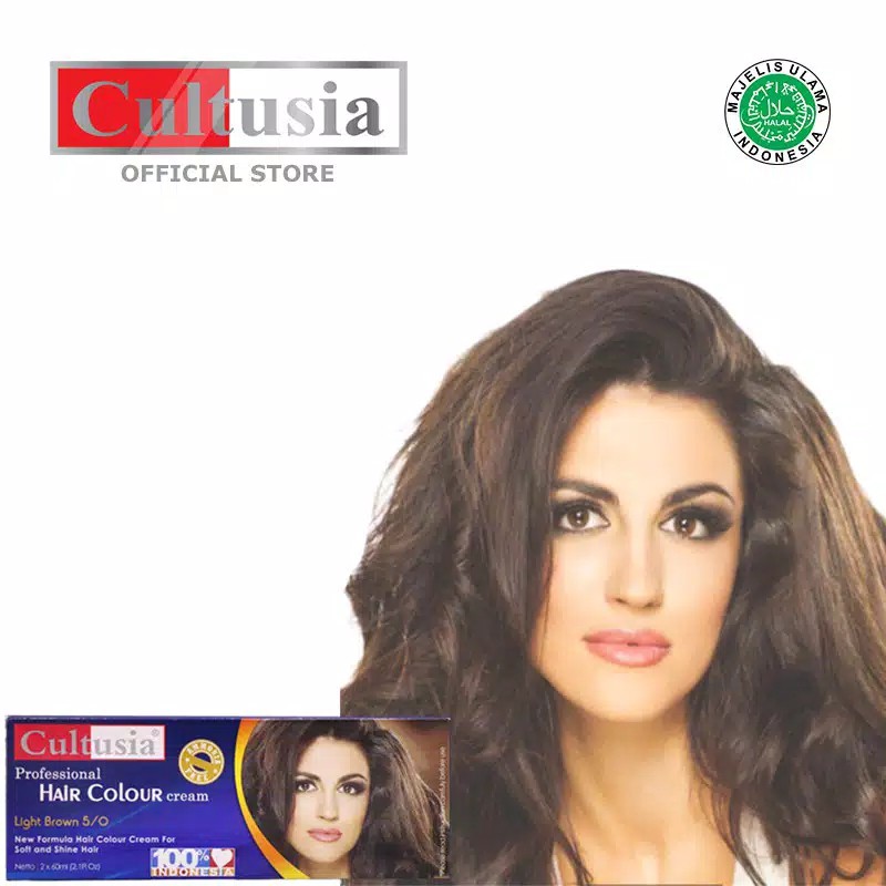 Cultusia Hair Color Light Brown 5/0 60 ML+CONDISIONER