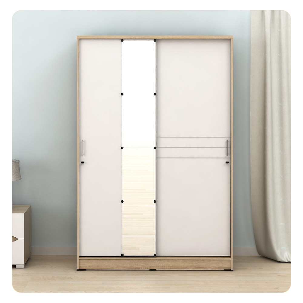Metropolis Alba SL120LT Lemari Pakaian 2 Pintu Geser Metropolis Alba SL120LT Lemari Pakaian 2 Pintu Geser