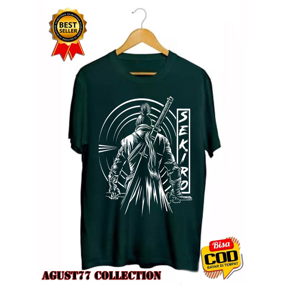 Kaos SEKIRO Sablon Depan Belakang Baju Atasan Murah Lengan Pendek