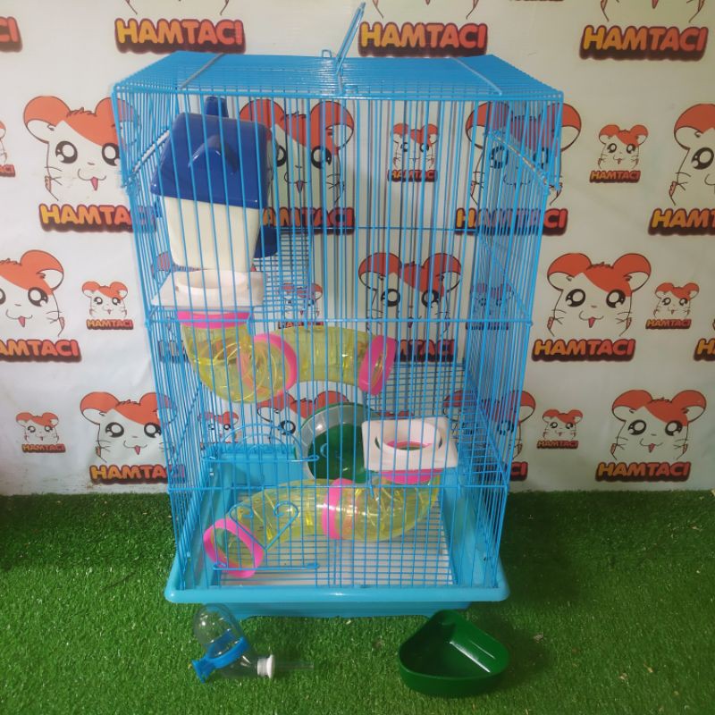 KANDANG 3 TINGKAT HAMSTER - GERBIL - SG | SWEET FULLSET