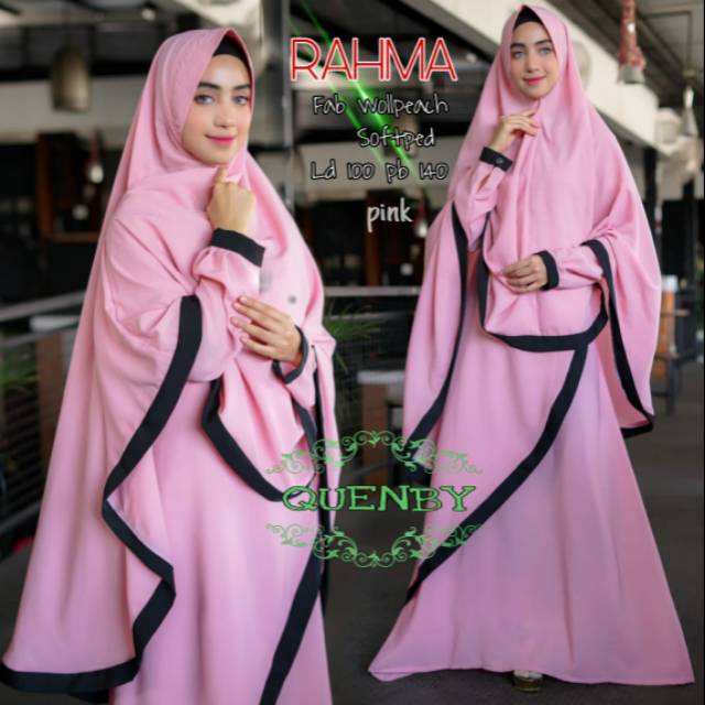 Rahma syari jilbab jumbo list hitam