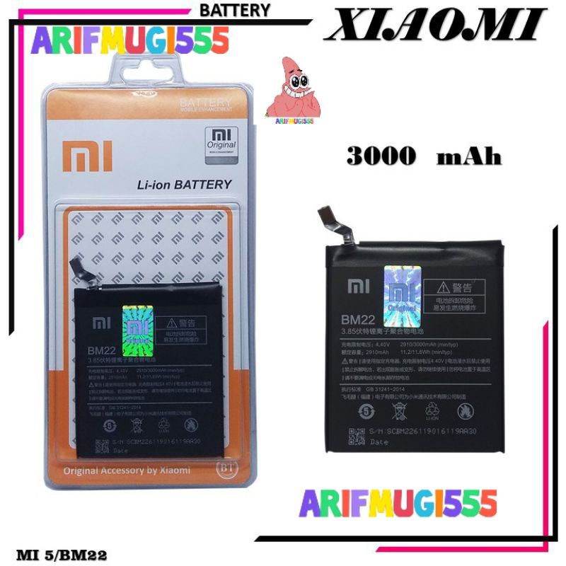 Battery Battray Batre Xiaomi Xiomi Mi5 BM22 Original Batrai Xiaumi BM22 MI5