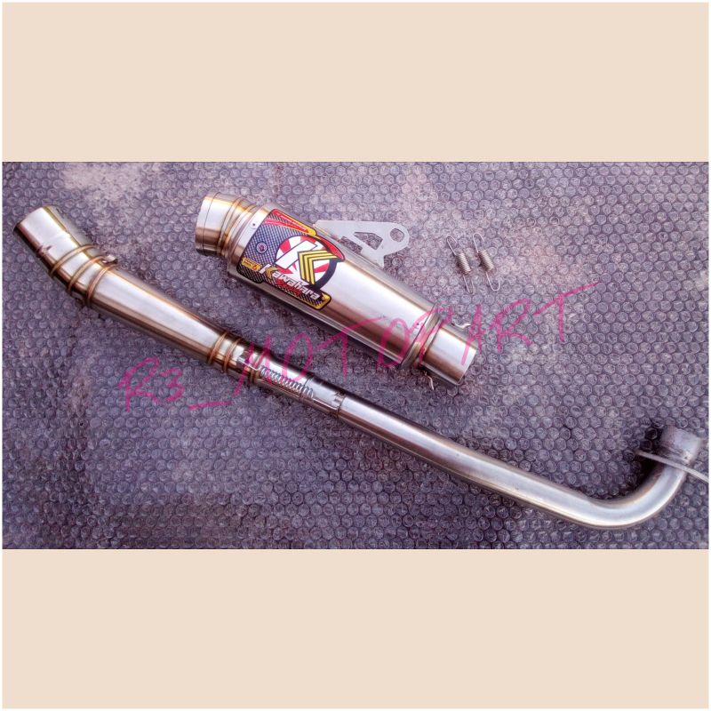 Knalpot Racing Emblem Kawahara Kirana/Karisma/Supra X 125 Old/New Fi/Blade/Absolute Revo