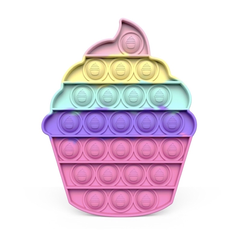 [Grosir] POP IT MURAH RAINBOW UNICORN/AMONG US fidget push Pop Its Fidget Toy Push-Cupcake