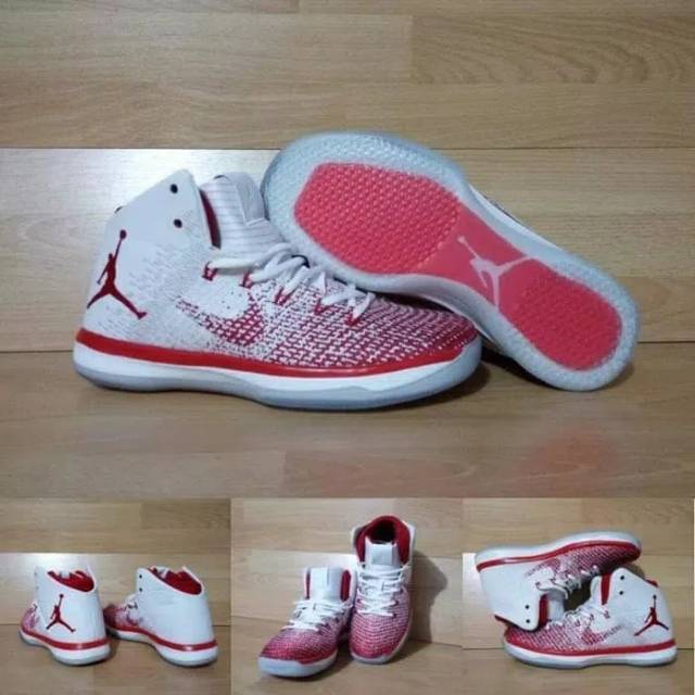 Sepatu Basket Air Jordan  31 Crotia Red White
