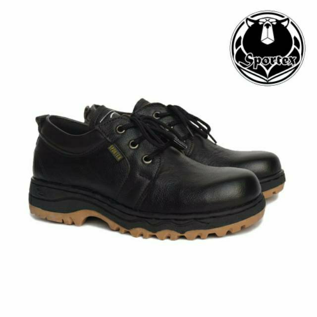 Sepatu Safety KULIT ASLI Ujung Besi / Safety Shoes pria KULIT ASLI Type Pendek By Sportex