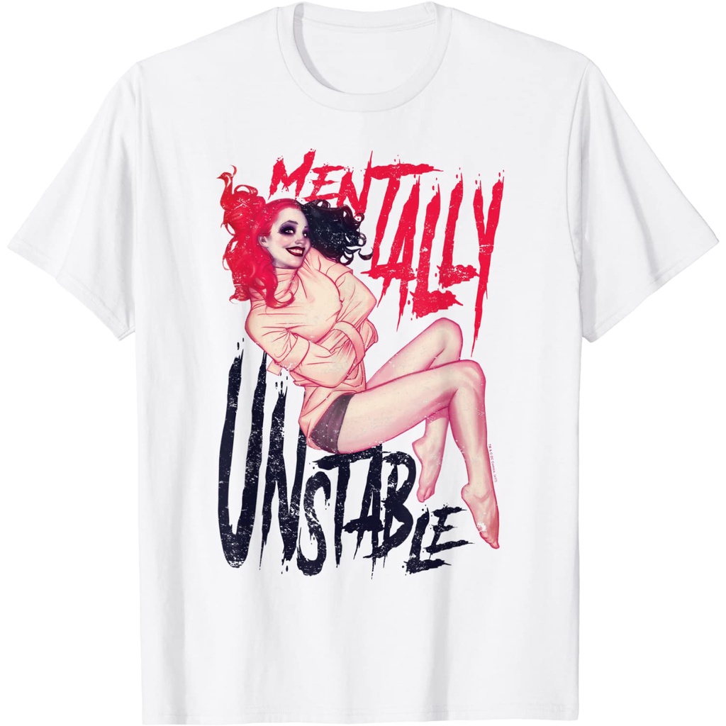 Kaos Harley Quinn Unstable T-Shirt – Baju Vintage 90s Retro Pria Wanita Unisex Cotton Combed 24s