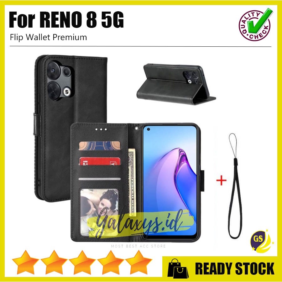 Oppo Reno 7 5G / Reno 7 4G 2022 / RENO 8T 2023 / RENO 8 4G / RENO 8 5G / OPPO Reno 7z 7 Z 5G / RENO 8Z 5G Case Flip Cover Case Leather Wallet Sarung Buku Case Kulit Casing