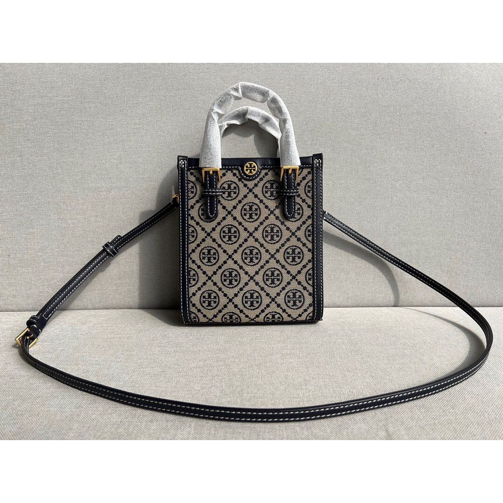 TB T Monogram Jacquard Mini Tote 87146 88650