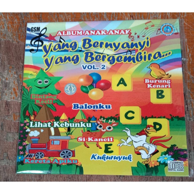 Kaset CD Audio original Album anak-anak yang bernyanyi yang bergembira