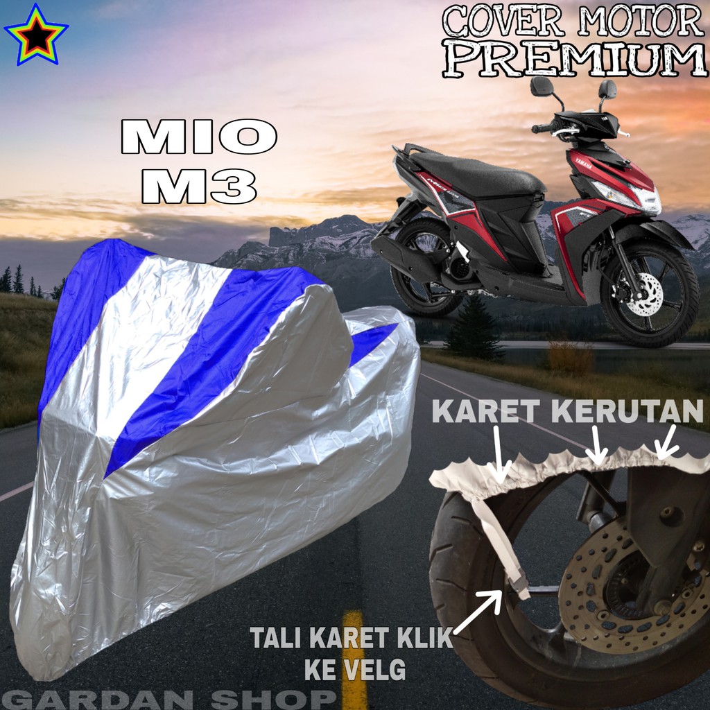 Sarung Motor MIO M3 Silver BIRU Body Cover Penutup Motor Mio M3 PREMIUM