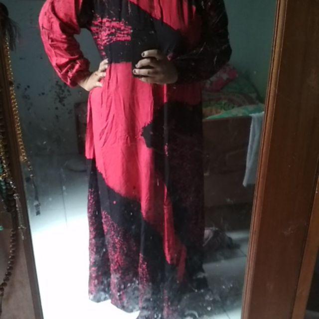 Original ! Gamis Batik Twill Ori Tiedye Abstrak