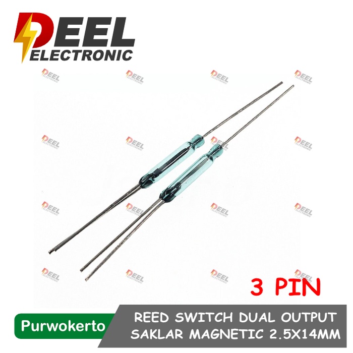 REED SWITCH DUAL OUTPUT NO NC 3 PIN SAKLAR MAGNETIC SWITCH 2.5X14MM