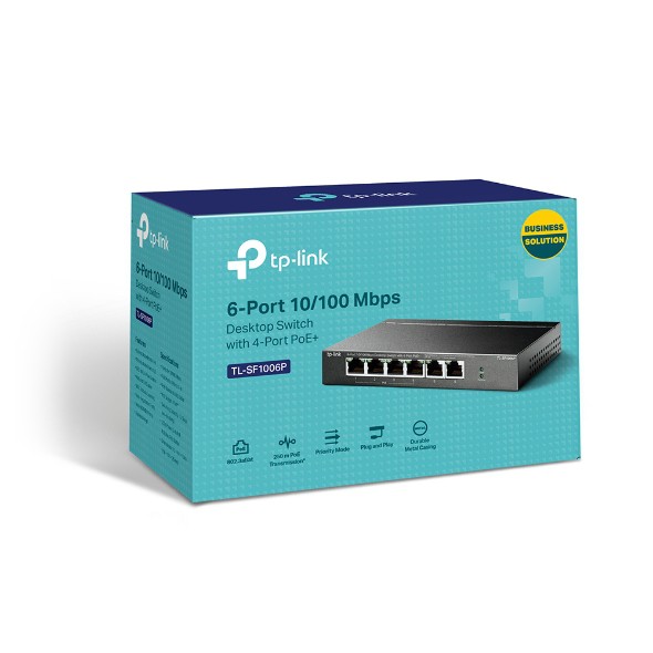 TP-Link Switch TL-SF1006P 6Port 10-100Mbps Switch with 4port PoE+