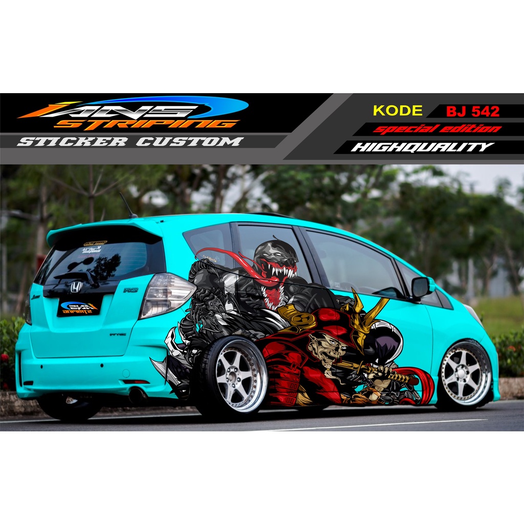 DECAL STICKER MOBIL JAZZ BRIO AGYA SIGRA AVANZA DATSUN / STICKER VARIASI MOBIL VENOM / STIKER MOBIL